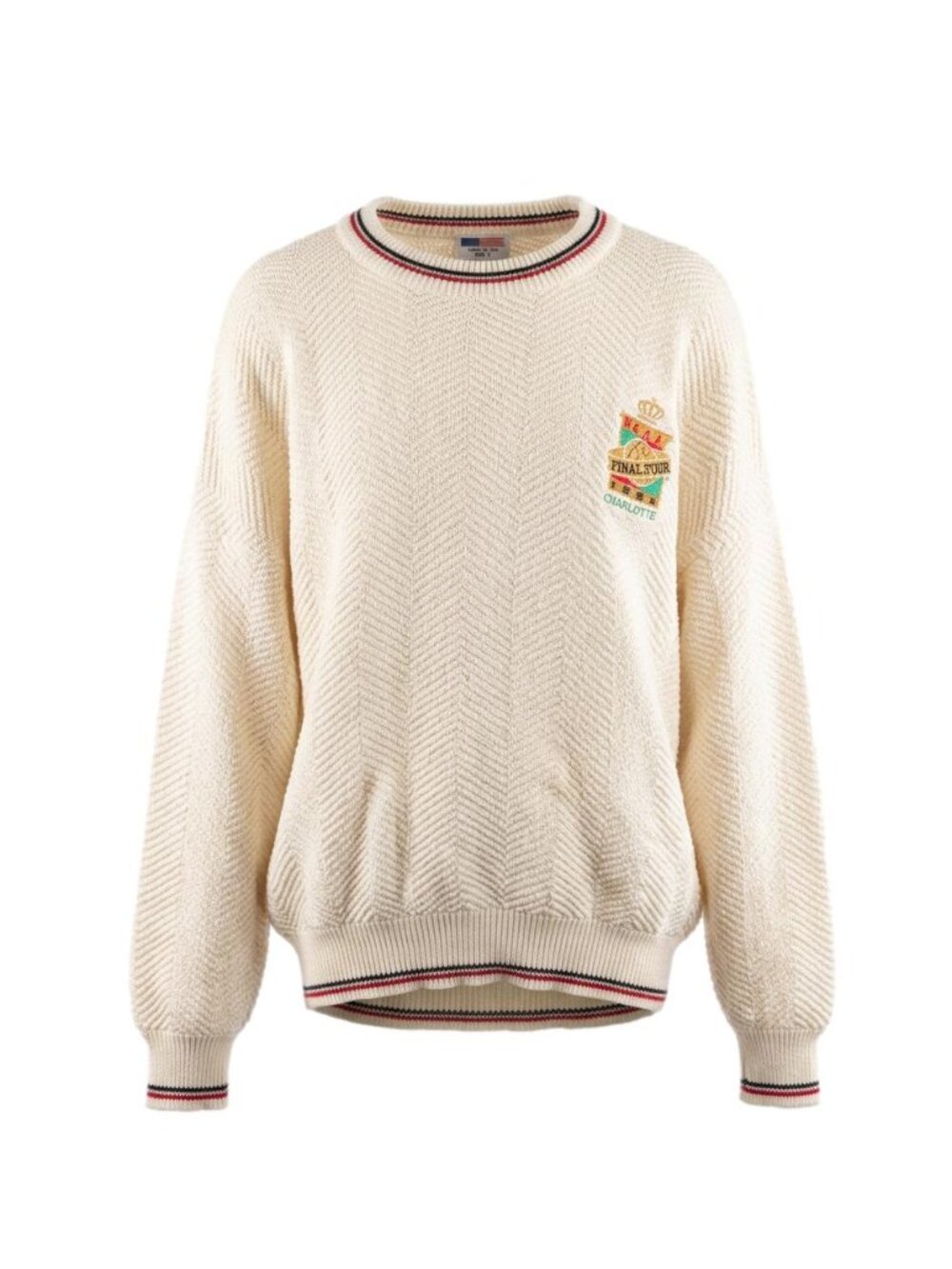 Vintage Collectible 1994 NCAA Final Four Charlotte Knit Sweater Cream Men's XL